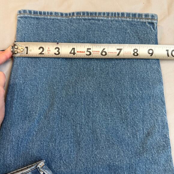 Old Navy Light Blue, Braided Sides Detailed, Extra High Rise, Wide Leg Jeans- 0 - Picture 5 of 9
